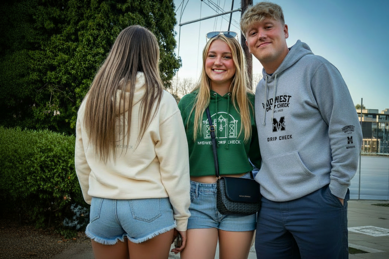 All Three in White MDC Hoodie